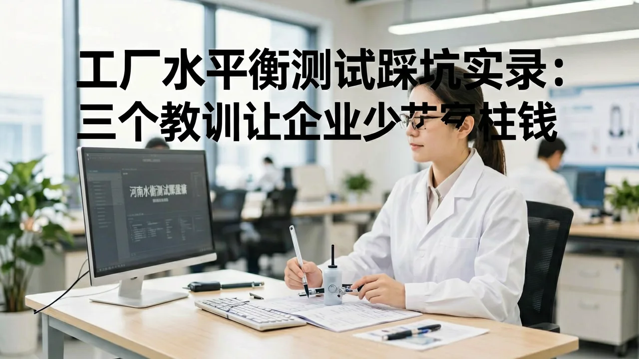 工厂水平衡测试踩坑实录:三个教训让企业少花冤枉钱